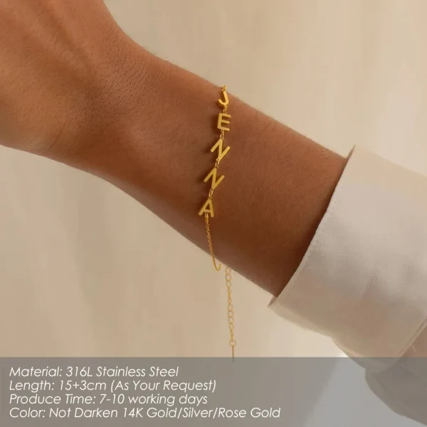 Customized initial name bracelet